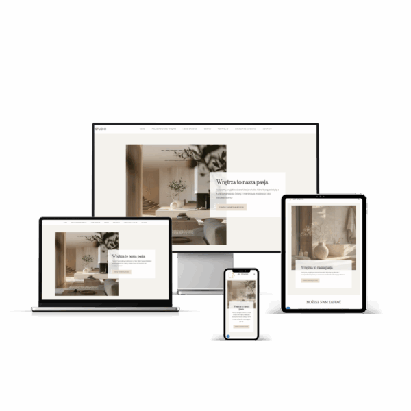 Minimalist Neutral Multi Device Computer Mockup Website Launch Instagram Post
